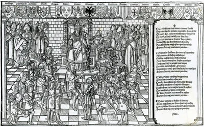 Le pape Urbain II présidant le Concile de Clermont en 1095