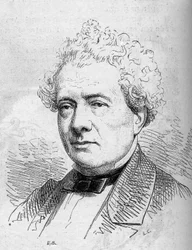 Portrait de Joseph Samson (1793-1871), comédien français, membre de la Comédie-Française. Gravure dans « Le Monde Illustré » n°312 du 4 avril 1863.
