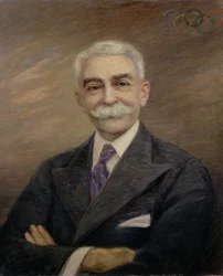 Portrait du baron Pierre de Coubertin (1863-1937)