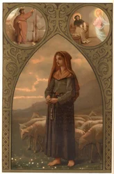 Portrait de Bernadette Soubirous (1844-1879), bergère à Lourdes, Hautes-Pyrénées (65)
