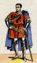 Portrait de Bertrand du Guesclin (Duguesclin) (v. 1320-1380) connétable de France.