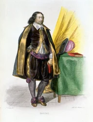 Portrait de Blaise Pascal - dans « Le Plutarque Français », par Mennechet