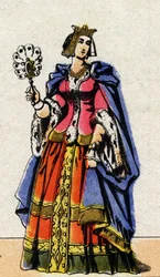 Portrait de Bonne de Luxembourg (1315-1349), épouse de Jean II de France.