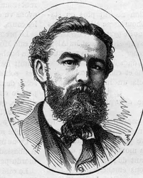 Portrait de Charles Busson, peintre français. Gravure dans "Le Monde Illustré" n°890 du 2 mai 1874