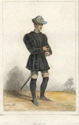 Portrait de Charles VII (1403 - 1461), roi de France