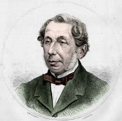 Portrait de Charles de Rémusat, ministre des Affaires étrangères. Gravure dans "Le Monde Illustré" n°748 du 12 août 1871