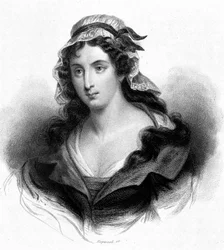 Portrait de Charlotte Corday (1768 - 1793) - dans « Révolution française » par Thiers. 19e siècle