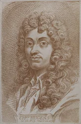Portrait de Christian Huygen (1629-95) de Histoire des Mathématiciens par Alexandre Saverien, milieu du 18e siècle