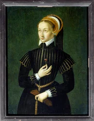 Portrait de Claude de France (1499-1524) Reine de France et épouse de François Ier. Peinture anonyme du XVIe siècle. Chantilly, Musée Condé