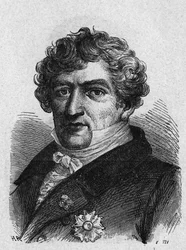 Portrait de Cuvier (1769-1832), zoologiste et paléontologue français - dans "Album de la Science; savants illustres; Grandes découvertes" 1896.