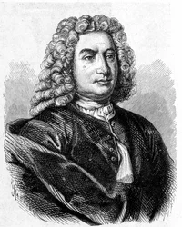 Portrait de Daniel Bernouilli (Bernoulli) (1700 - 1782), mathématicien et physicien suisse - dans « Album de la Science ; savants illustres ; Grandes découvertes » 1896