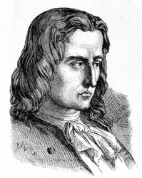 Portrait de Denis Papin (1647 - 1714) - dans « Album de la Science; savants illustres; Grandes découvertes » 1896