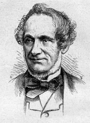 Portrait de Désiré Nisard (1806-1888), essayiste et académicien français. Gravure dans « Le Monde Illustré » n°883 du 14 mars 1874
