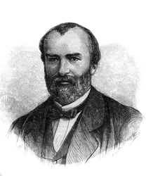 Portrait de François-Saturnin-Léonide Babaud-Laribière (1819-1873), homme politique et franc-maçon français - gravure de 1870