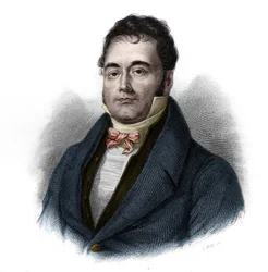 Portrait de François Mauguin (1785-1854), homme politique français. dans « LIBRE DES SPEAKERS » par Louis de Cormenin Timon. 1842. Collection privée.