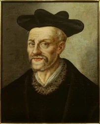Portrait de François Rabelais (1494-1553), écrivain et médecin français. Peinture de l