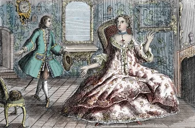 Portrait de la criminelle française Marie Catherine Taperet Lescombat et de son amant Henri Mongeot