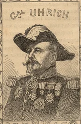 Portrait du général français Jean-Jacques Uhrich - 1870-71 (gravure)