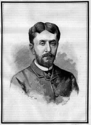 Portrait de Gabriel Charmes (1850-1886), journaliste français. Gravure dans « Le Monde Illustré », 8 mai 1886.