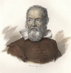 Portrait de Galilée (Galileo Galilei) (1564-1642), physicien, mathématicien et astronome italien. dans "Portraits des Hommes Utiles"