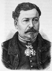 Portrait du général Jean Auguste Margueritte (1823 - 1870, mort à la bataille de Sedan), père de Paul et Victor Margueritte - dans « L