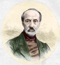 Portrait de Giuseppe Mazzini (1805-1872), homme politique et nationaliste italien. Gravure dans « Le Monde Illustré », n° 779 du 16 mars 1872.