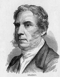 Portrait de Glisher, aéronaute britannique - dans "Album de la Science; savants illustres; Grandes découvertes" 1896.