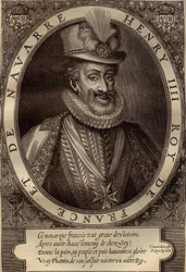 Portrait de Henri IV, roi de France - gravure du XVIIe siècle