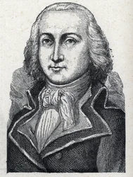 Portrait de Jean Baptiste Cyrus Adélaïde de Timbrune de Thiembronne dit Valencia, comte de Valencia et général de la Révolution française (1757-1822). Gravure de 1889. Collection privée.
