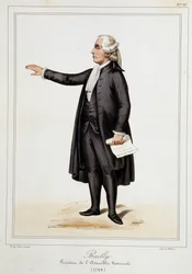 Portrait de Jean Sylvain Bailly (1736 - 1793) - dans "Collection de costumes, armes et meubles pour l