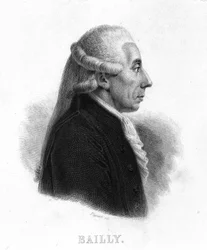 Portrait de Jean Sylvain Bailly (1736 - 1793) - dans "Révolution française" par Thiers. 19ème siècle