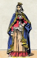 Portrait de Jeanne de Boulogne, femme de Philippe V le Long (1294 - 1322)