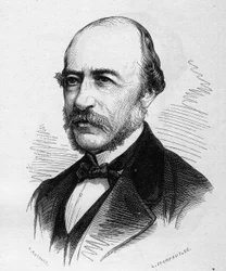 Portrait de Joseph Autran, poète français. Gravure dans « Le Monde Illustré » n°1040 du 17 mars 1877
