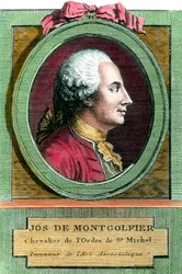 Portrait de Joseph de Montgolfier (1740-1810) inventeur de la montgolfière. Gravure du 18e siècle
