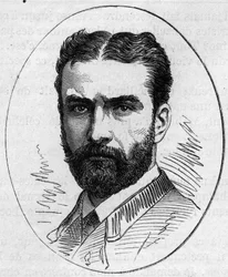 Portrait de Léon Bonnat (1833-1822), peintre français. Gravure dans « Le Monde Illustré » n°890 du 2 mai 1874