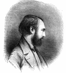 Portrait de Louis Lacombe (Trouillon Lacombe, Trouillon-Lacombe) (1818-1884), compositeur français. Gravure de 1852.