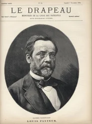 Portrait de Louis Pasteur (1822-1895) - couverture de « Le Drapeau - Moniteur de la Ligue des Patriotes » - 7 novembre