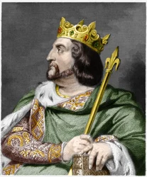 Portrait de Louis VI le Gros (1081-1137), roi de France - dans « Histoire des Français » par Lavallée, gravure, sd.