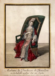 Portrait de Marie Anne Mancini (gravure du 18e siècle)