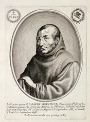 Portrait de Marin Mersenne (1588-1648) gravé par Balthazar Moncornet (c.1600-68)