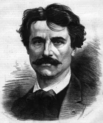 Portrait de Paul Baudry (1828-1885), peintre français. Gravure dans 