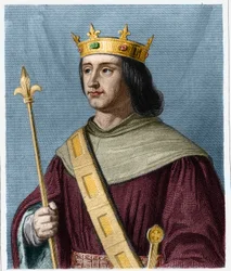 Portrait de Philippe VI de Valois (1294 - 1350), Roi de France - dans « Histoire des Français » par Lavallée, gravure, sd.