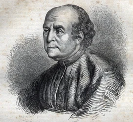 Portrait du Pape Nicolas V (1398-1455) Gravure dans "Histoire des Papes" (...) Crimes des Reines, Rois et Empereurs à travers les siècles" par Maurice Lachatre