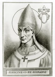 Portrait du pape Sirice, vers 1835