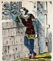 Portrait du Prince Charles de Basse-Lotharingie (Charles Ier de Lorraine) (953-991) enfermé à Orléans en 991 (Charles, duc de Basse-Lorraine emprisonné par Hugues Capet à Orléans, où il mourut peu de temps après, 991) Image d