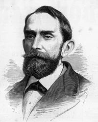 Portrait de Rafael Wenceslao Núñez Moledo (1825-1894), président de la Colombie. Gravure dans « Le Monde Illustré » n°1210 du 5 juin