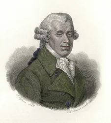 Portrait de William Hawes (1736-1808), médecin anglais. dans "Portraits des Hommes Utiles"