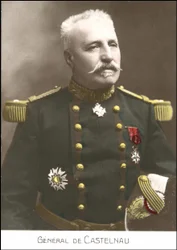 Portrait du général français Noël Édouard de Curieres de Castelnau (1851-1944). Carte postale du 20e siècle