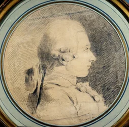 Portrait du Marquis de Sade (1740-1814) dessin anonyme. XVIIIe siècle Collection privée
