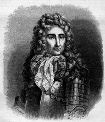 Portrait du maréchal de Catinat (Nicolas de Catinat de La Fauconnerie) (1637-1712), militaire français. Gravure de 1868 d